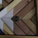 24x10 Wooden Wall Decor Mountain With Metal Hooks