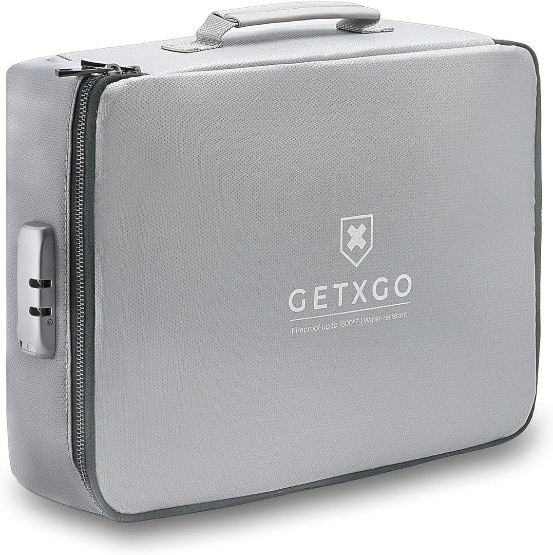 Fireproof Document Box - UL 94 V-0 & NFPA 701 | 1832F SGS Certified | Water-Resistant Emergency box with Sercured Lock
