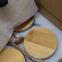 4pcs Set Vintage Coffee Mugs gifts for women, Overnight Oats Containers with Bamboo Lids and Spoons - 14oz Clear Embossed Glass Cups, Cute Coffee Bar Accessories, Iced Coffee Glasses