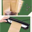 Kraft Paper Stand Up Pouches - 200 Packs, 3.5x5.5 Inches, Food Storage, Christmas