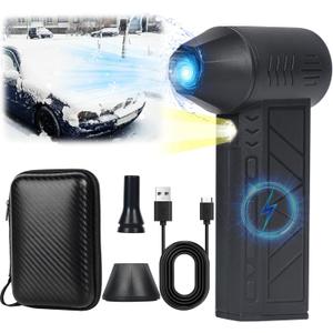 Snow Whiz Turbo Blower, Snowwhiz Turbo Blower with Led, Mini Turbo Snow Blower for Car,3 Gear Adjustable Super Power Turbo Breeze Electric Blower,Clear Snow 10x Faster