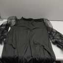 Women's Plus Size Short Dress Scallop Trim V Neck Long Sleeve Flowy A Line Party Dresses XL