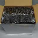 50 Pack Pre Rolled Gold Plastic Silverware Set,Wrapped Plastic Cutlery Set with Napkin Include 50 Forks,50 Spoons,50 Knives and 50 Black Napkins for Party, Wedding,Christmas