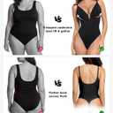 Popilush Shapewear Bodysuits for Women - Tummy Control Body Suits for Womens Deep V Corset Tops Thong Concert Outfits, M