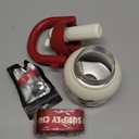 22 oz Tote Water Bottle with Straw and Carry Handle, Wide Mouth Vacuum Insulated Medical Grade Stainless Steel Tumbler, Travel Coffee Cup for Women Easy Carry, Cherry (White)