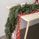 Christmas Cedar Garland Artificial Realistic Real Touch Soft and Thickness Greenery Faux Cedar Pine Garlands for Home Fireplace Table Mantel Indoor Outdoor Holiday Party Xmas Winter Decoration9FT