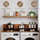 ChooChoo Washer Dryer Countertop, Adjustable Shelf, 2-Tier | Laundry Room Topper, Spacious Storage, For Folding Clothes & Efficient Organization, Walnut, 27.5"D x 53.9"W x 11.8"H