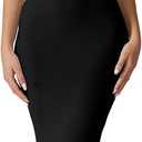 QINSEN Women's Square Neck with Lace Detail Long Maxi Dress Sleeveless Lounge Ribbed Full Length Dresses, XL