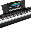 STRICH Digital Piano 88 Key Full Size Weighted Keyboard, Hammer-Action Portable Electric Piano For Beginner Adults, Bundle With Sustain Pedal, Piano Stickers, Music Rest, Black, SDP-P7, Digital Piano Only