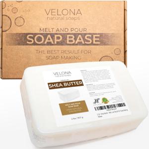 velona 2 lb - Shea Butter Soap Base, Melt & Pour, SLS/SLES Free