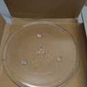 13.5" 340mm Microwave Turntable Plate Compatible with Panasonic F06015Q00AP F06014T00AP, 13 1/2 inch Replacement Microwave Glass Plate for GE WB49X10114 (13.5" Small Coupler Hole)