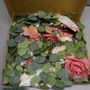 Waipfaru Flower Garland Decorations, 6.07Ft Pink Floral Rose Garland, Artificial Eucalyptus Greenery Vines with Flowers for Wedding Table Runner Centerpieces Backdrop Room Decor (Pink)