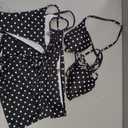 Women's Bikini with Shorts Halter Sexy Modest Tummy Swimsuit Bathing Suit Athletic Comfort Holiday Vacation Outfits (Black, M)