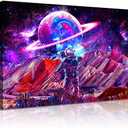Sosolong Planet Astronaut Canvas Wall Art,outer Space Wall Decor For Boys Bedroom Living room 5