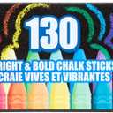 Crayola Washable Outdoor Sidewalk Chalk Collection (130ct), Bulk Anti-Roll Chalk Sticks for Kids, Outdoor Toys & Activities for Kids, Gifts, Ages 4, 5, 6