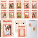 Pinkunn 12 Pcs Mother's Day Fridge Magnet Mama Magnetic Picture Frame Gifts Wooden Magnet Fridge Photo Decoration Classroom Gifts for Home Mother's Day Birthday School Activities Supplies