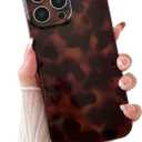 Huahuacase Compatible with for iPhone 12 Pro Case, Tortoise Shell Chic Amber Brown Print Leopard, Classic Soft TPU Protective Shockproof Case for iPhone 12 Pro 6.1 ''Color2