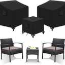 Kovshuiwe 3 Piece Bistro Set Cover - Patio Garden Furniture Cover with 420D Water Resistant Oxford Fabric