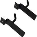 1" Slatwall Hooks, Black, Hanger Display,Display Panel Hooks Wire Metal 2Pc Set
