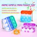 112pcs Mini Pop Fidget Toys Pack Party Favors, Silicone Cat Squeeze Pop and Pop Bracelet it Bubble Fidget Bulk Sensory Toys, Party Bag Fillers for Kids