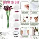20 x Suncalla 20 Pcs Calla Lily Artificial Flowers DIY Burgundy Wedding Bouquet for Bride Mother's Day Flower Gifts Wedding Table Centerpieces Decorations for DIY Craft Kit Bridal Mom Gift