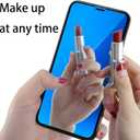 2 Pack Anti-Blue Privacy Tempered Glass for Samsung Galaxy S23 Plus/Galaxy S22 Plus Mirror Anti-Spy Screen Protector Anti-Peeping Film Electroplated Blue 6.6 inch