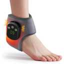 Cordless Ankle Massager with Heat, Ankle Heating Pad, USB Rechargeable Heated Brace Wrap Warmer, 5 Heat Levels, 3 Vibration Modes, Auto Shut Off