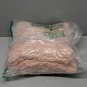 Esterra Chunky Knit Blanket Throw 40"x50", 100% Hand Knitted Chenille Throw Blanket, Cozy Soft Thick Cable Knit Throw Large Rope Knot Crochet Throw Blanket for Sofa Couch Bed, Dusty Pink