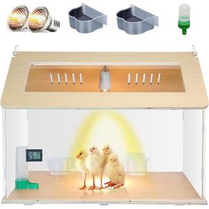 25~40 Newborns Chick Brooder Box Quail Cage Bird Playground Egg Incubator Chick Starter Kit