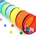 Kids Play Tunnel Tent for Toddlers, Colorful Pop Up Crawl Tunnel Toy for Baby or Pet with Breathable Mesh, Collapsible Gift for Boy and Girl Play Tunnel Indoor and Outdoor Game