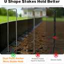 Landscape Edging 4 Inch Tall No Dig Garden Edging Border 33FT with 30 Metal Stakes,Lawn Edging for Yard, Flower Bed and Landscaping (Black, 33FT)