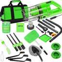 Viewsun 30pcs Car Cleaning Kit, Car Interior Detailing Kit with High Power Handheld Vacuum, Detailing Brush Set, Windshield Cleaner, Cleaning Gel, Complete Auto Accessories for Men, Women (Green)
