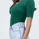 ONLYSHE Womens Short Sleeve T Shirts Summer Crewneck Tops Ribbed Knit Slim Fit Shirt Casual Basic Tees Tops (Large)