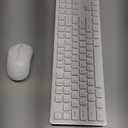 Wireless Keyboard and Mouse, Trueque Silent 2.4GHz Cordless Full Size USB Mouse Combo, Long Battery Life, Lag-Free for Computer, Laptop, PC, Windows, Mac, Chrome OS (White)