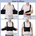 Work Back Brace for Men and Women Shoulder Straps Pain Relief Lower Support Belt With Suspenders Adjustable Workout Warehouse Heavy Lifting Safety Protection Construction Moving Black X-Large (Black, XL)
