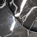 Angel Shield Marble Toilet Seat Durable Molded Wood with Quiet Close,Easy CleanQuick-Release Hinges (Elongated,Black Marble)