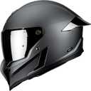 HAX Full Face Motorcycle Helmet for Adult Men and Women, DOT & ECE 22.06 Certified - Powersports Advanced Ventilation Motocross Helmet for Motorbike Street Bike(Matte Gray - Small)
