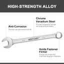 MAXPOWER 3/4" Combination Wrench, Durable Cr-V Steel, Precision 12-Point Box End, Off-Corner Design, 15 Offset - SAE