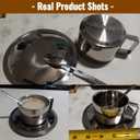Stainless Steel Coffee Mug Set, Mug And Saucer Set Latte Art Cup
304 Steel Espresso Cups Set For Coffee, Tea, Latte, Cappuccino Stainless Steel Tea Cups Steel Mug