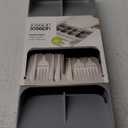 Joseph Joseph DrawerStore Compact Utensil Organizer For Kitchen Drawer Silverware, Flatware Tray, Grey (Large)