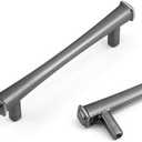 HESTIA HARDWARE 10 Pack 3 3/4 Pewter Cabinet Pulls, Simply Modern Kitchen Cabinet Handles and Cabinet Hardware | 96mm Antique Silver Cabinet Pulls, Drawer Pulls and Knobs, Drawer Handles (Z21.10.B)