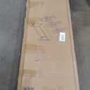 Elevon Long Bar Table Set with 3 PU Upholstered Bar Stools, Dining Table and Chair Sets, Industrial Tall Coffee Table and Back Chair for Kitchen, Living Room, Party Room, Small Space, Pub, Brown