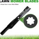 Aeagle AM141034 42'' High Lift Blades for John Deere D100 D130 D105 D110 D125 E110 E110 LT150 LA105 LA115 LA115 LA135 S130 X300 Z225 42 Inch Riding Mower Lawn Tractor, 7 Point Star, 3 Pack (Black)