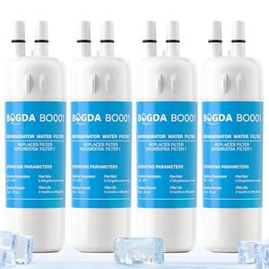BOGDA W10295370A Water Filter Replacement Compatible with Whirlpool, Kenmore, and Maytag Replaces EDR1RXD1, WHR1RXD1, Filter 1, KAD1RXD1, P8RFWB2L, P8WB2L, P4RFWB, P5WB2L, 46-9081, 9930, 4 Packs