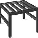 Plant Stand Indoor Outdoor, Heavy Duty Wrought Iron Pedestal Stands Metal Plant Stand for Indoor Outdoor, Sturdy Low Flower Stand Display Planter Shelf, 1pcs, Black