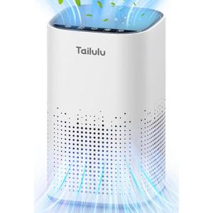 Air Purifiers for Home Large Room up to 1500ft, Tailulu H13 True HEPA Air Purifier for Pets Dust Odor Smoke, Air Purifier for Bedroom with 15dB Quiet Sleep Mode for Bedroom Office Living Room (White)