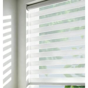 Color-Matched Custom Cordless Zebra Blinds, Light Control for Day and Night, Privacy Light Filtering Dual Layer Window Shade, Energy-Saving Cordless Zebra Blinds for Windows, Window Shade, 27"W x 48"H