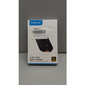 Lemorele USB C KVM Switch, 2 Computer Sharing 4K@60Hz HDMI Monitor, 100W PD Fast Charging, 3×USBA 2.0 + 1×USBC 2.0 Data Ports, 3.5mm Audio for Windows/Mac/Linux