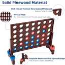 SpeedArmis Giant Wooden 4 in A Row Game - Fun Indoor and Outdoor Board Games for Teens, Includes 42 Pcs Dics and Carrying Bag, 22 inches x 26 inches x 22 inches