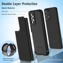 FNTCASE for Samsung Galaxy A23 5G Case: (Samsung Galaxy A23 4G LTE) Dual Layer Protective Heavy Duty Cell Phone Cover Shockproof Rugged with Non Slip Textured Back Bumper - 6.6inch Black